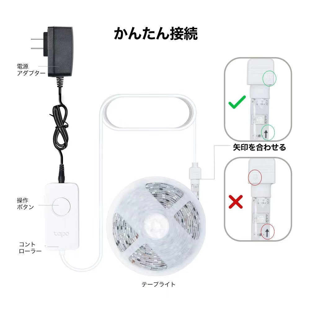 Tapo グラデーション対応スマートWi-Fiテープライト L920-5