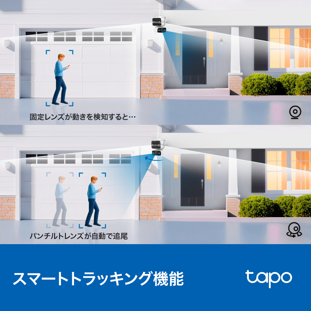 Tapo 4K デュアルレンズパンチルト防犯カメラ Tapo C575D