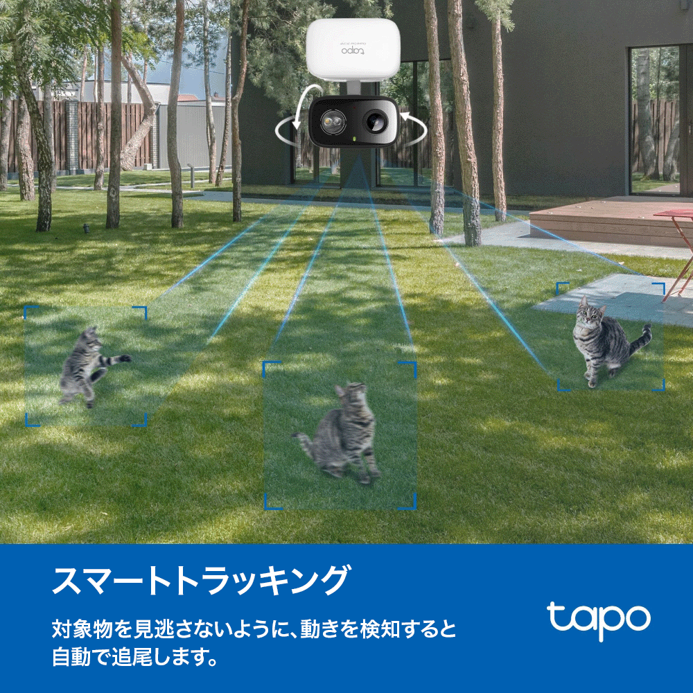 Tapo 見守りカメラ 3MP 360°首振り Tapo C216