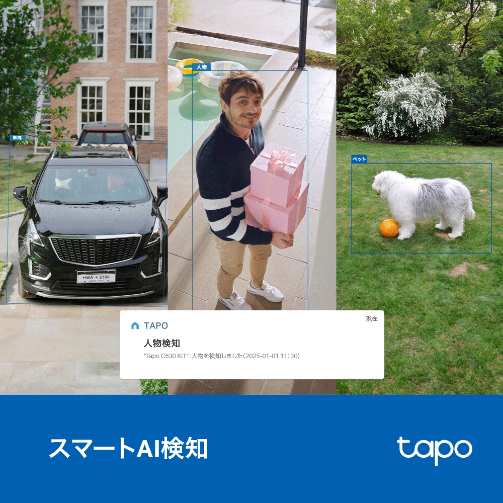 【1月16日発売】Tapo 3K 5MP 屋外防犯カメラ パンチルト ソーラー給電 Tapo C630 KIT