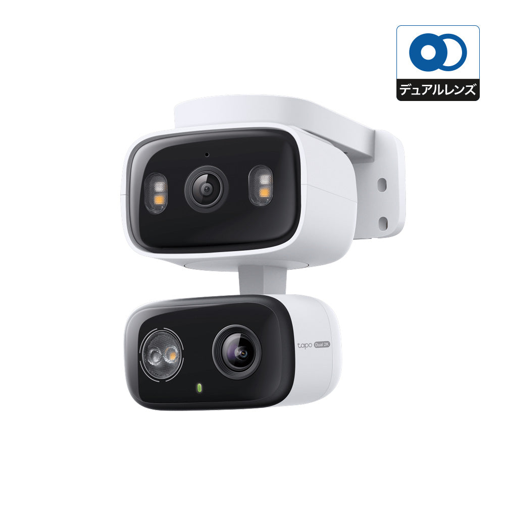【新進化デュアルカメラ】Tapo 2K 3MP 屋内外兼用 防犯カメラ パンチルト Tapo C246D
