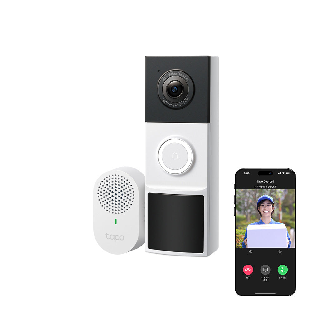 Tapo スマートドアホン カメラ付き 2K 3MP Tapo D210/A