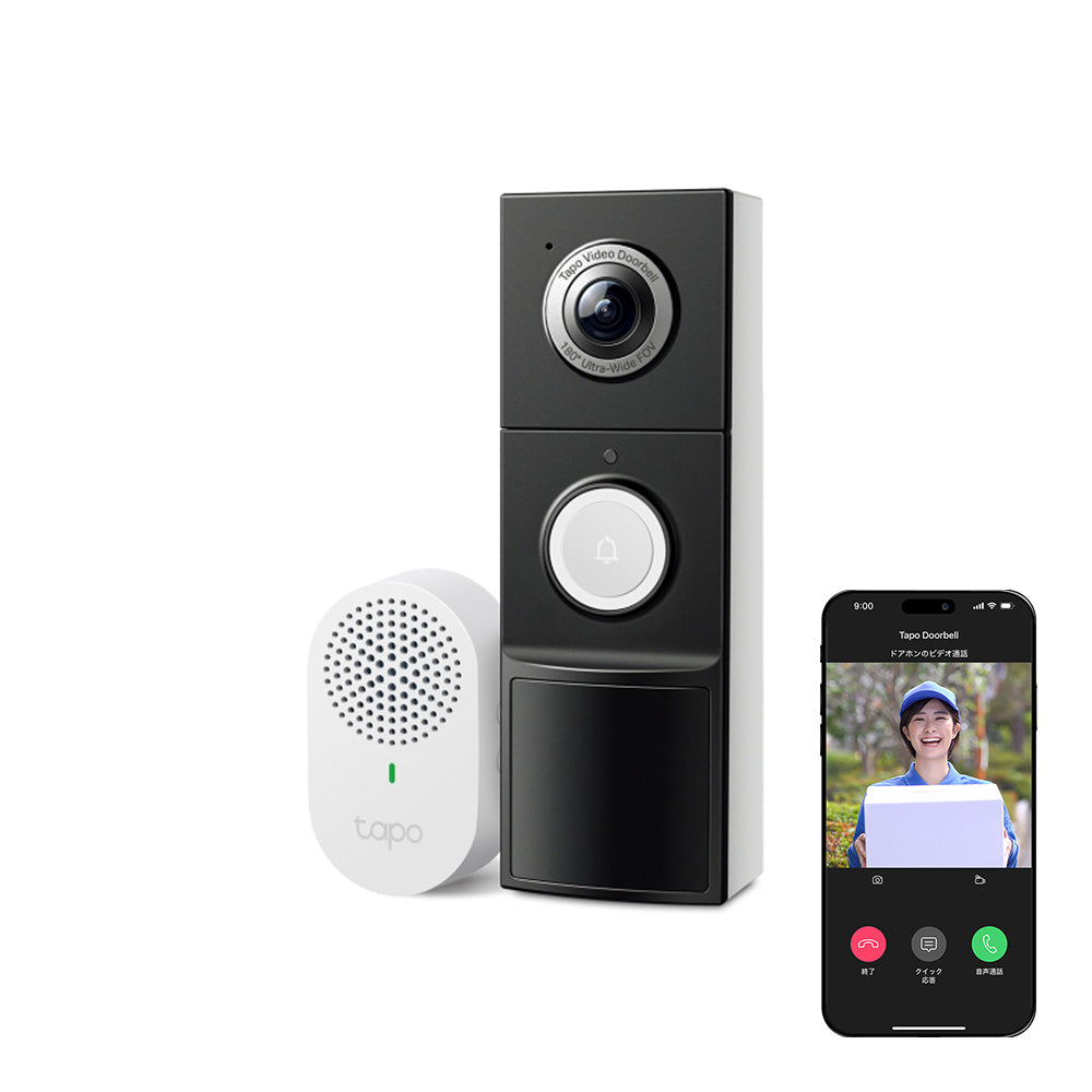 スマートドアホン tapo d235 Tapo スマートドアホン カメラ付き 2K 5MP 180°超広角 Tapo D235