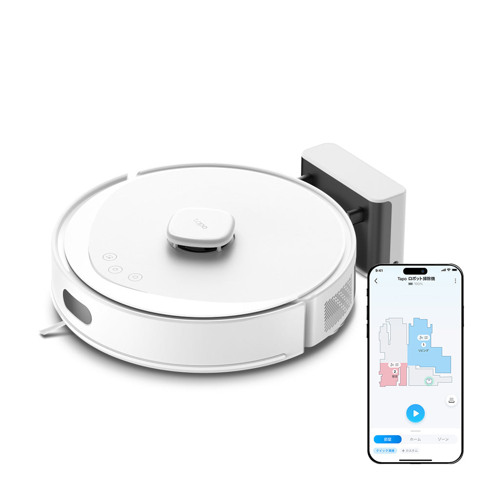 Tapo ロボット掃除機 LiDAR&IMUデュアルナビシステム Tapo RV30 Max White