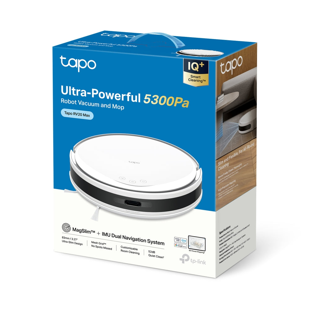 Tapo ロボット掃除機  MagSlim™ LiDARナビゲーション搭載  Tapo RV20 Max White
