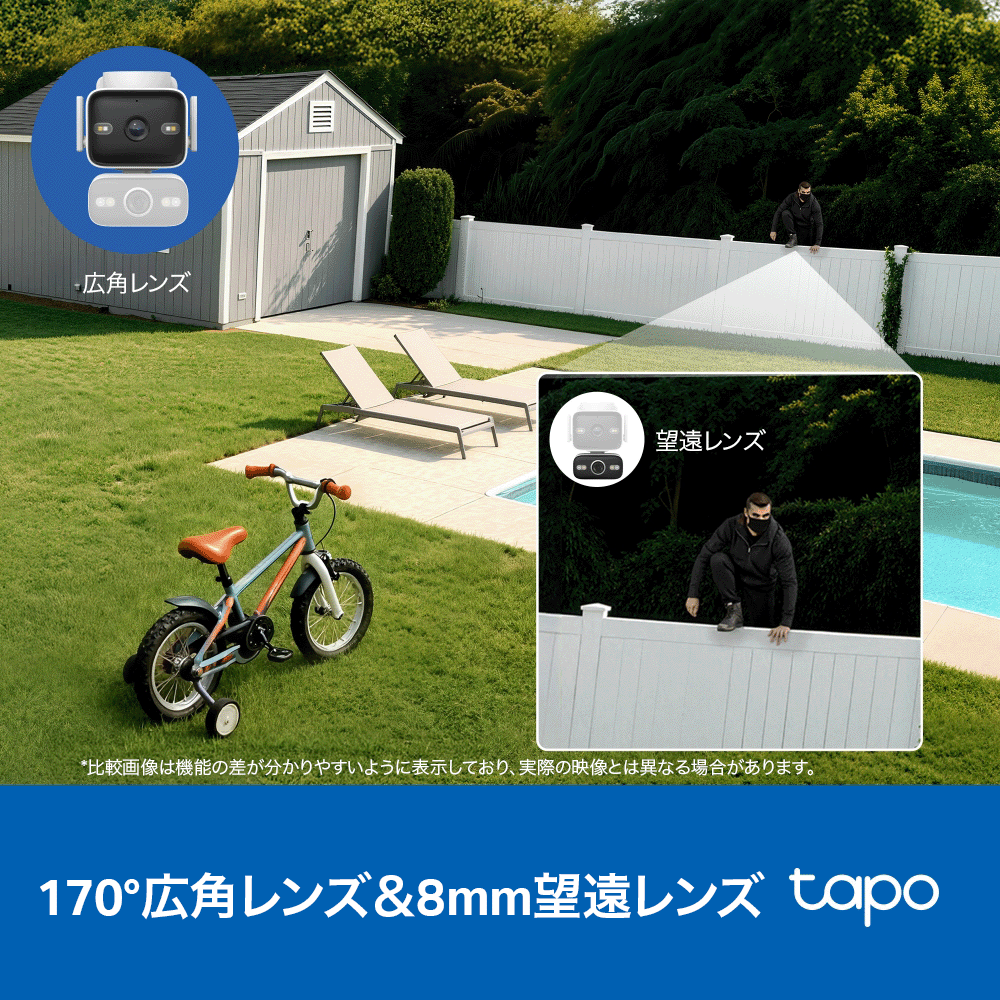 Tapo 4K デュアルレンズパンチルト防犯カメラ Tapo C575D