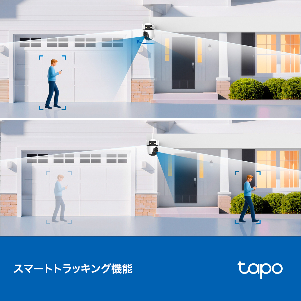 Tapo 2K デュアルレンズパンチルト防犯カメラ Tapo C545D