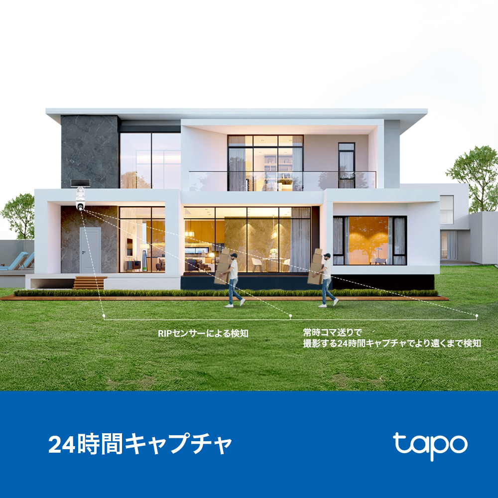 Tapo スマートホームベース1台＆ソーラパネル付き屋外防犯カメラ1台＆屋内見守りカメラ1台 スマートホームセット