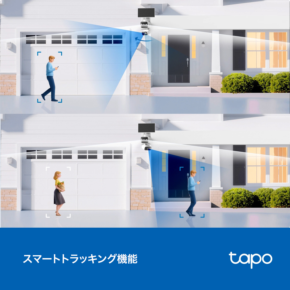 【1月29日発売】Tapo 2K ソーラー給電デュアルレンズパンチルト防犯カメラ Tapo C645D KIT