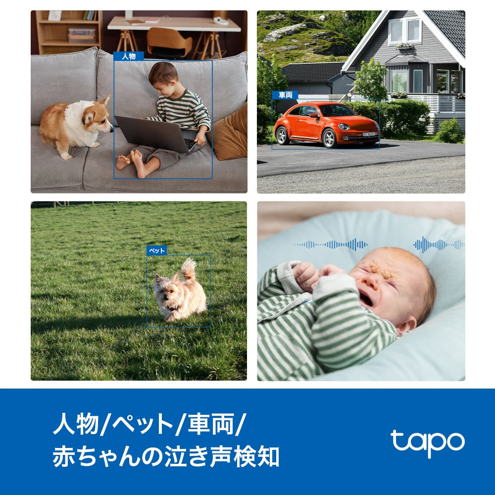 Tapo 見守りカメラ 3K 5MP 360°首振り Tapo C236