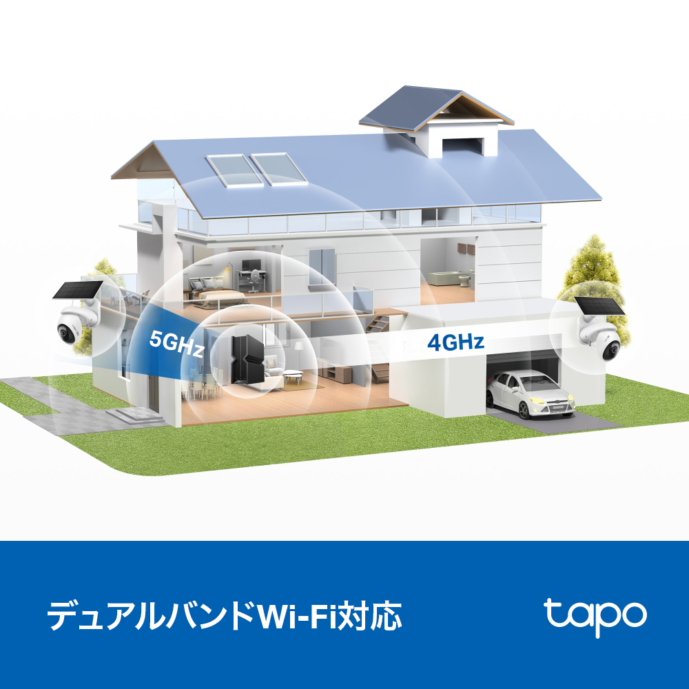 Tapo 4K 8MP 屋外防犯カメラ パンチルト ソーラー給電 TC92 KIT