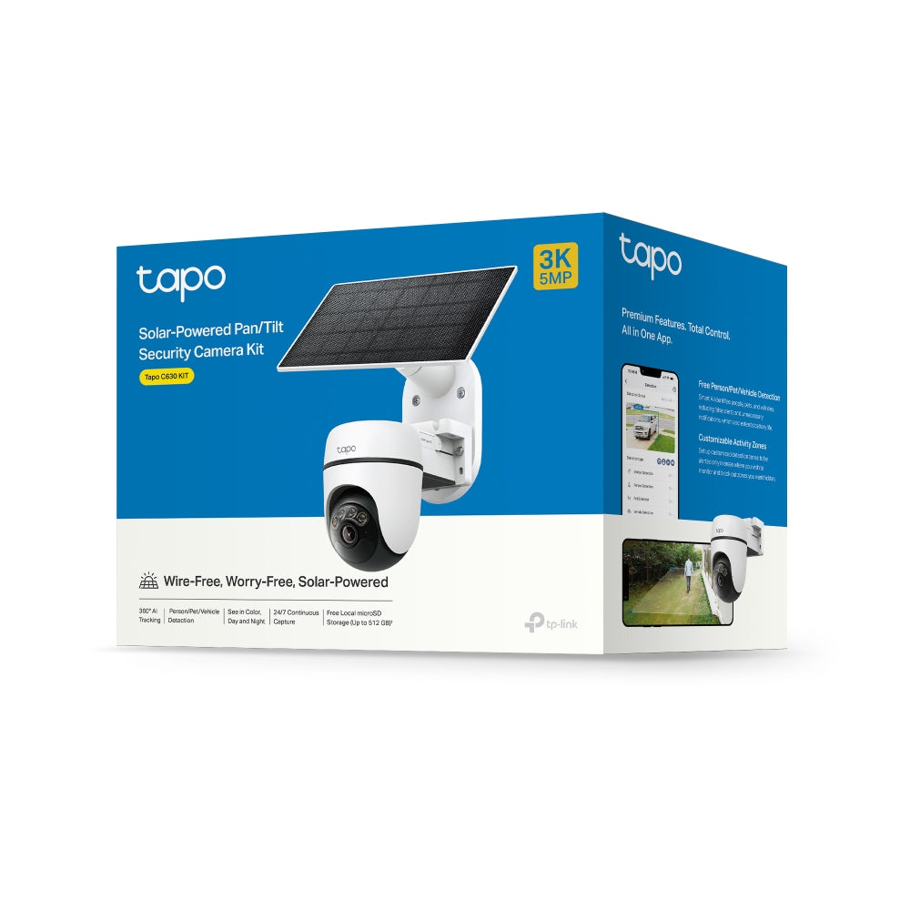 Tapo 3K 5MP 屋外防犯カメラ パンチルト ソーラー給電 Tapo C630 KIT