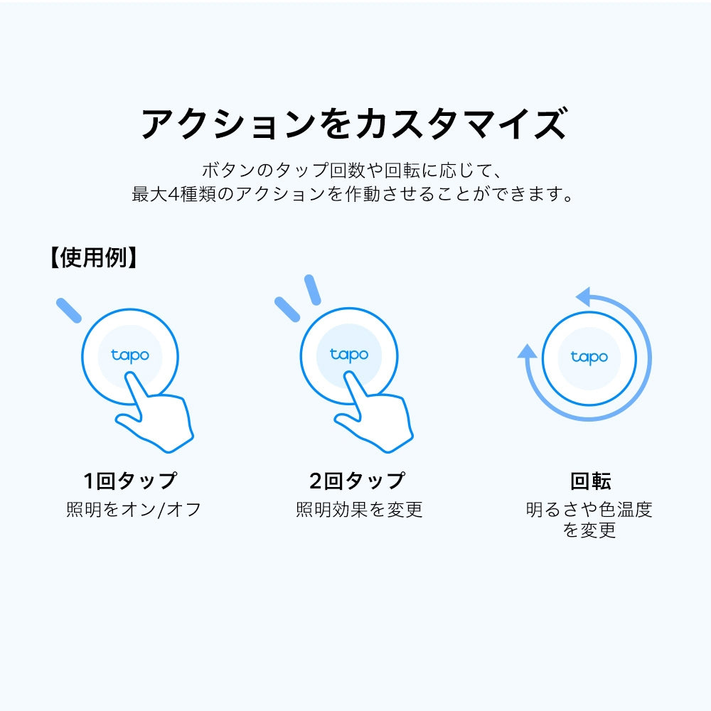Tapo スマートボタン&調光器 S200B